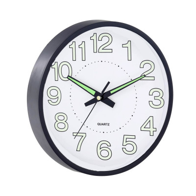 Relógio de parede refletor preto moderno Ø25.4cm O91 Relógios de parede 2
