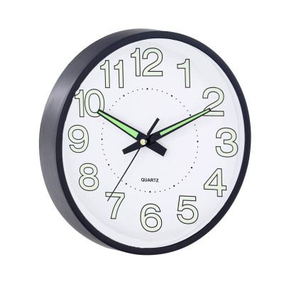 Reloj de Pared Moderno Reflectante Negro Ø25.4cm O91 Relojes de Pared 2