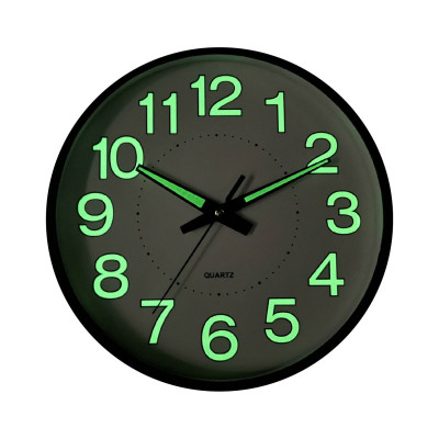 Relógio de parede refletor preto moderno Ø25.4cm O91 Relógios de parede 3