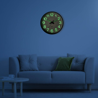 Relógio de parede refletor preto moderno Ø25.4cm O91 Relógios de parede 6