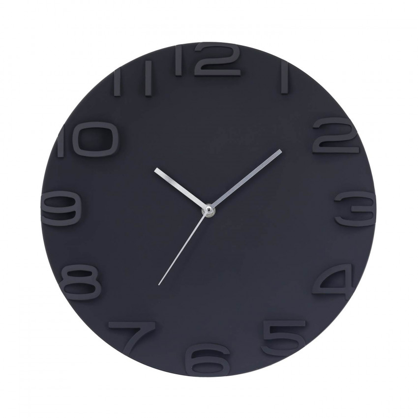 Reloj de Pared Moderno 3D Negro Ø34.5cm O91 Relojes de Pared 1