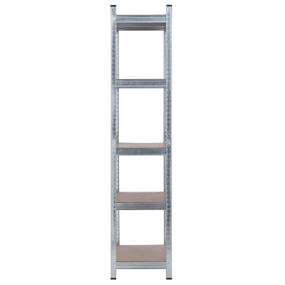 Pack 2 Estantes modulares galvanizadas com 5 prateleiras ajustáveis 180x90x40cm 875Kg Thinia Home Prateleiras 2