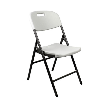 Mesa dobrável 240cm e 8 cadeiras com pega Restauração branca O91 Conjuntos de jardim 2