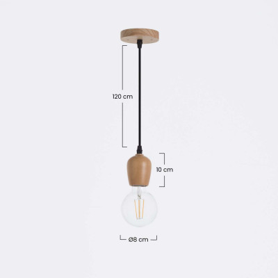 Lámpara de Techo Losice Natural 8x8x10cm 7hSevenOn Deco Pendels 6