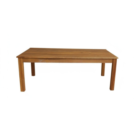 Conjunto de jardim Mesa retangular e 3 cadeiras com almofadas Marlon em madeira de acácia 7house Conjunto de sofá e mesa de cent