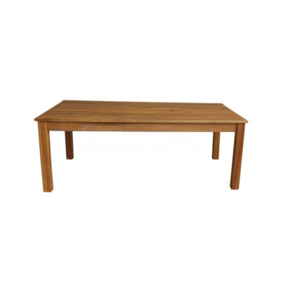Conjunto de jardim Mesa retangular e 3 cadeiras com almofadas Marlon em madeira de acácia 7house Conjunto de sofá e mesa de cent