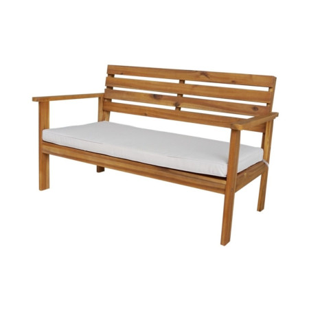 Conjunto de jardim Mesa retangular e 3 cadeiras com almofadas Marlon em madeira de acácia 7house Conjunto de sofá e mesa de cent