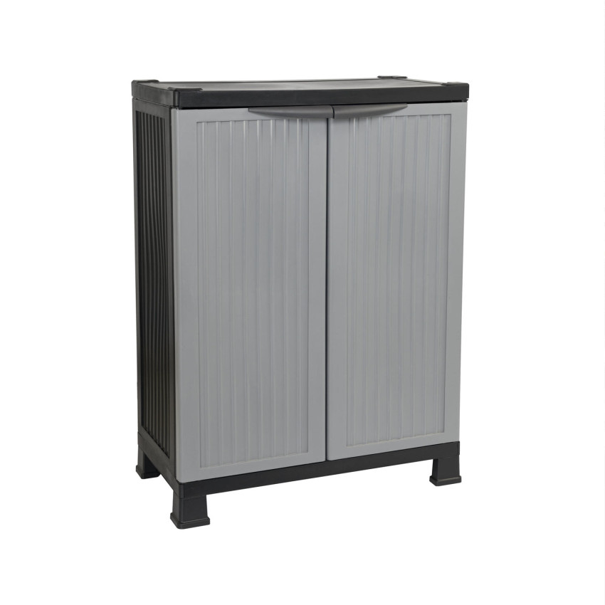 Armario de Resina Exterior Bajo con 1 Balda 92x68x39cm O91 Armarios para Exterior 1