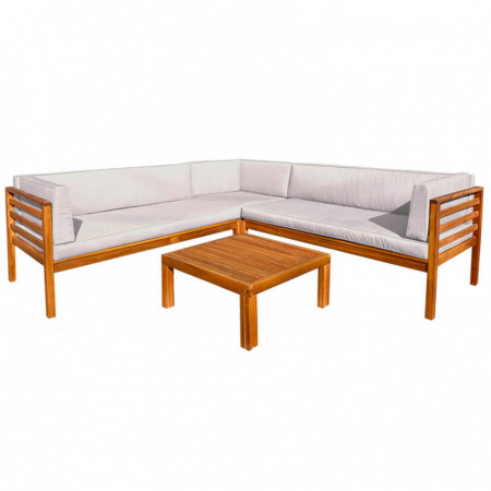 Conjunto de Jardim Mesa Quadrada e 3 Sofás com Conjunto de Canto Altair 7house Conjuntos de Sofá e Mesa de Centro 1