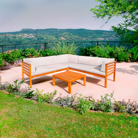 Conjunto de Jardín Mesa Cuadrada y 2 Sofás con Rinconera Altair 7house Conjuntos de Sofás y Mesas Bajas 3