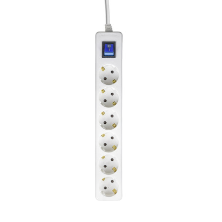 Regleta 6 Enchufes Schuko 1,5m con Interruptor 7hSevenOn Bases Múltiples 1