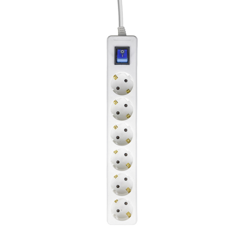 Regleta 6 Enchufes Schuko 1,5m con Interruptor 7hSevenOn Bases Múltiples 1