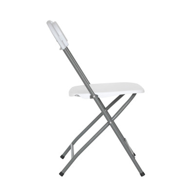 Cadeira dobrável branca 49x44.5x80.5cm 7house Cadeiras de jantar com pernas metálicas 2