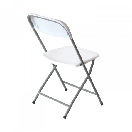 Cadeira dobrável branca 49x44.5x80.5cm 7house Cadeiras de jantar com pernas metálicas 3