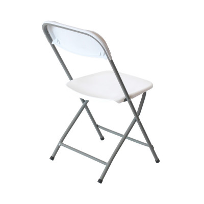 Cadeira dobrável branca 49x44.5x80.5cm 7house Cadeiras de jantar com pernas metálicas 3
