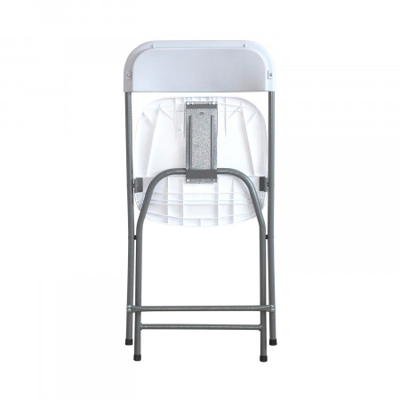 Cadeira dobrável branca 49x44.5x80.5cm 7house Cadeiras de jantar com pernas metálicas 4