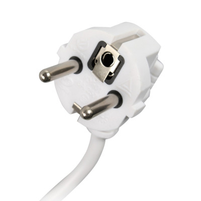 Conjunto de 2 extensões com 6 tomadas Schuko, 1 m, branco, sem interruptor 7hSevenOn