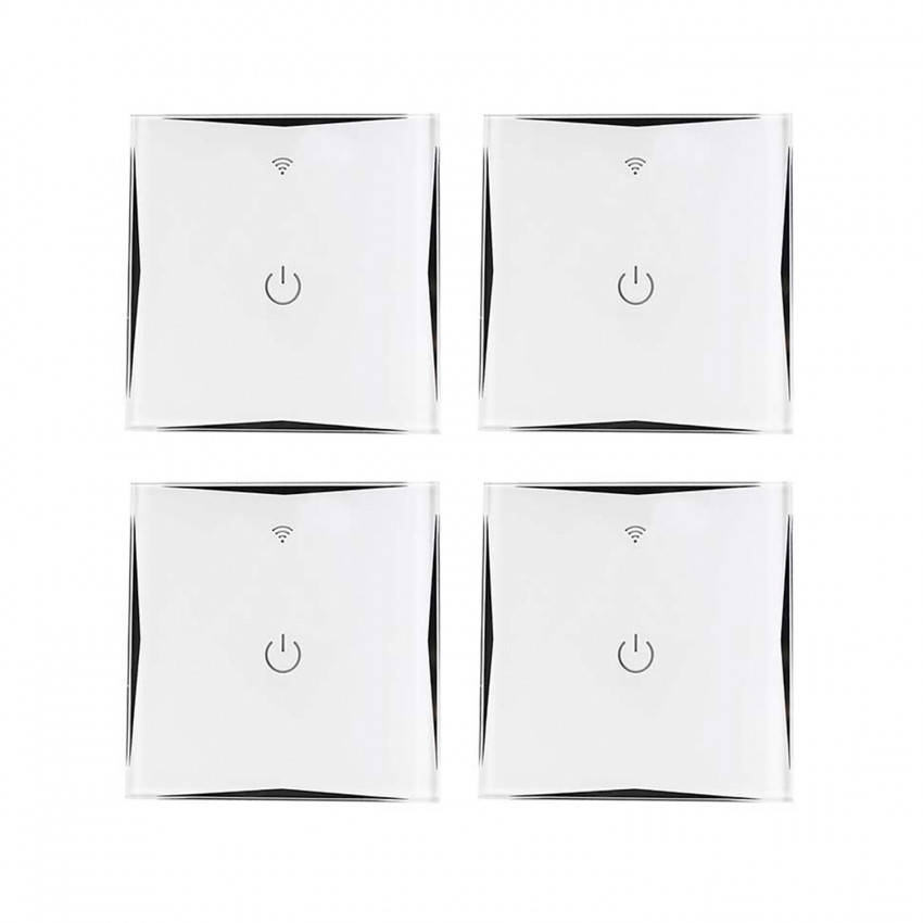 Pack 4 Interruptores WiFi de Pared vía Smartphone/APP 7hSevenOn Home Enchufes Inteligentes 1