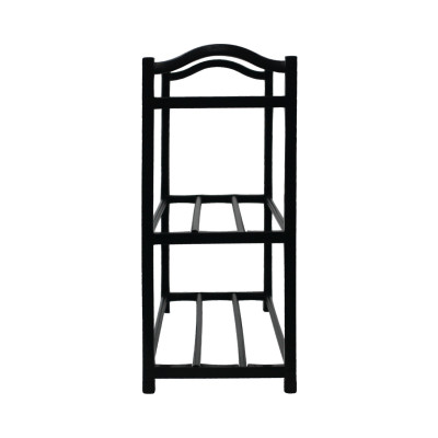 Schuhregal mit 3 Einlegeböden, „Zip“, schwarz, 62,5 × 19 × 44 cm 7house
