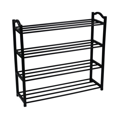 Estantería Zapatero 4 Baldas Neo Negro 63x20x62cm 7house Percheros y Zapateros 1