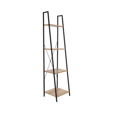 Estantería Metálica con 4 Baldas de Madera Oren 148x34x32,5cm 7house Estanterías 1