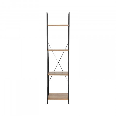 Prateleira de metal com 4 prateleiras de madeira Oren 148x34x32,5cm 7house Prateleiras 2