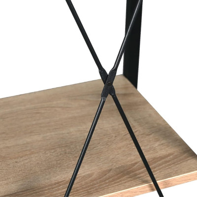 Prateleira de metal com 4 prateleiras de madeira Oren 148x34x32,5cm 7house Prateleiras 4