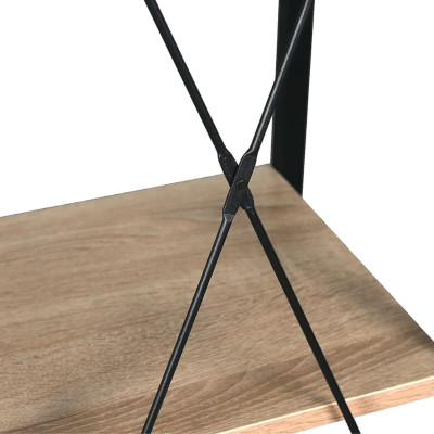 Estantería Metálica con 4 Baldas de Madera Oren 148x34x32,5cm 7house Estanterías 4