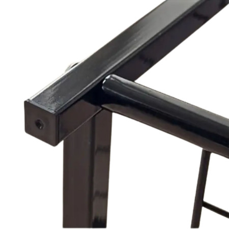 Panca Zapatero in stile industriale a 2 ripiani, Erme, nera/marrone, 63x30x43 cm 7house