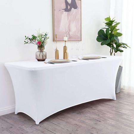 Mesa rebatível 180 cm branca + cobertura para catering 7house Mesas rebatíveis 5