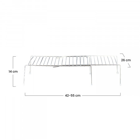 Estante Organizador de Cocina Extensible 26x55x14cm 7house Accesorios de Cocina 12