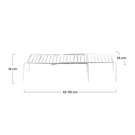 Prateleira organizadora de cozinha extensível 26x55x14cm 7house Acessórios de cozinha 12