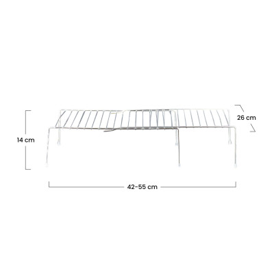Prateleira organizadora de cozinha extensível 26x55x14cm 7house Acessórios de cozinha 12