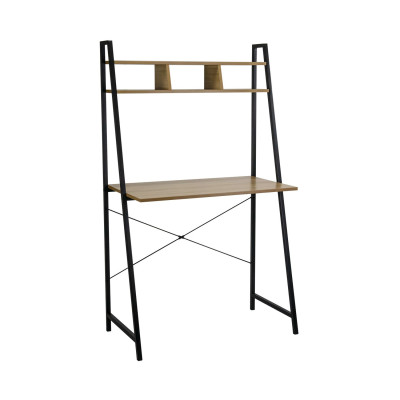 Escritorio Metálico con Estantería Organizadora de Madera Oyam 142x84x46cm 7house Escritorios 1