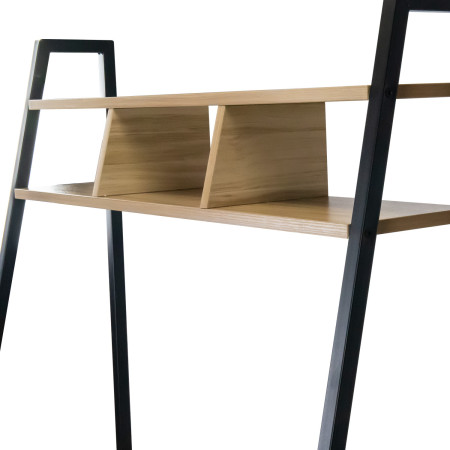 Escritorio Metálico con Estantería Organizadora de Madera Oyam 142x84x46cm 7house Escritorios 4