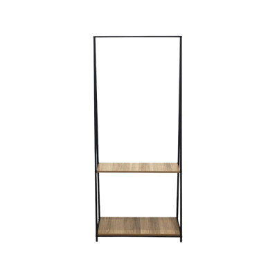 Perchero de Barra Metálico Triangular con 2 Baldas Osto 150x64x40cm 7house Percheros 2