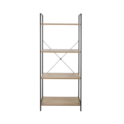 Estantería Metálica con 4 Baldas de Madera Orer 148x60x32,5cm 7house Estanterías 2