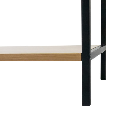 Scaffale metallico con 4 ripiani in legno Orer 148x60x32,5 cm 7house