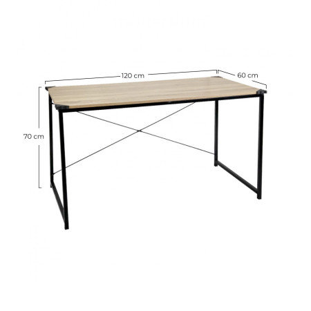 Metallschreibtisch mit Lir-Platte, 70 x 120 x 60 cm 7house