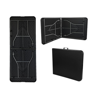 Mesa dobrável 180cm e 6 cadeiras com pega Restauração 7house Conjuntos de jardim 10