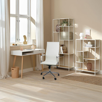 Sedia da ufficio con rotelle Elegance 116x89x60 cm Thinia Home