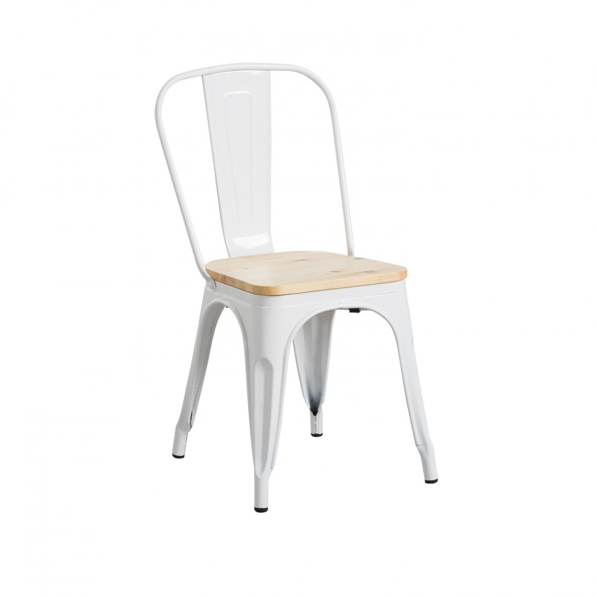 Silla Industrial Strong con Asiento de Madera 45x54x85cm Thinia Home Sillas de Comedor 1