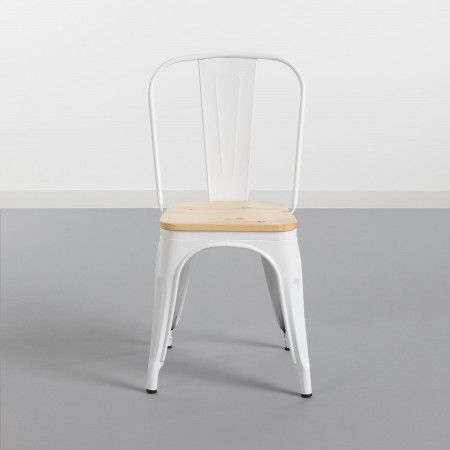 Cadeira industrial forte com assento de madeira 45x54x85cm Thinia Home Cadeiras de jantar 2