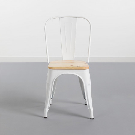 Silla Industrial Strong con Asiento de Madera 45x54x85cm Thinia Home Sillas de Comedor 2