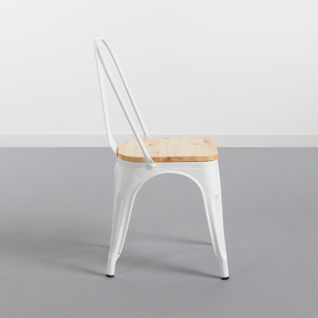 Silla Industrial Strong con Asiento de Madera 45x54x85cm Thinia Home Sillas de Comedor 3