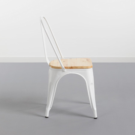 Silla Industrial Strong con Asiento de Madera 45x54x85cm Thinia Home Sillas de Comedor 3