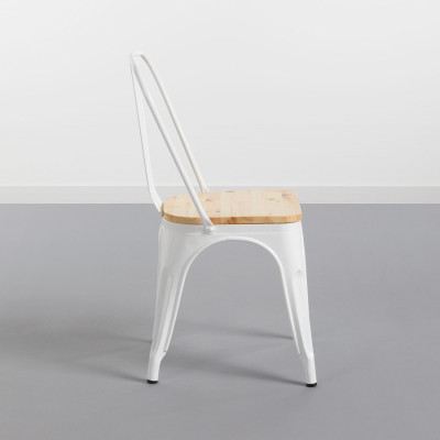 Cadeira industrial forte com assento de madeira 45x54x85cm Thinia Home Cadeiras de jantar 3