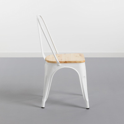 Silla Industrial Strong con Asiento de Madera 45x54x85cm Thinia Home Sillas de Comedor 3