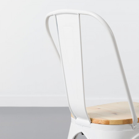 Silla Industrial Strong con Asiento de Madera 45x54x85cm Thinia Home Sillas de Comedor 4