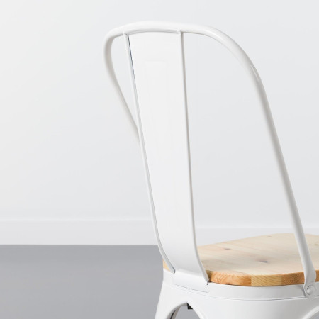 Silla Industrial Strong con Asiento de Madera 45x54x85cm Thinia Home Sillas de Comedor 4